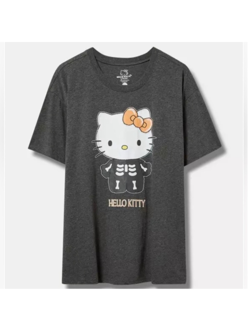 Torrid Hello Kitty Halloween Skeleton Graphic Tee Size 0 NWT Sealed
